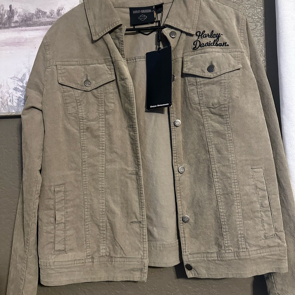 Harley-Davidson Beige Jacket with Logo